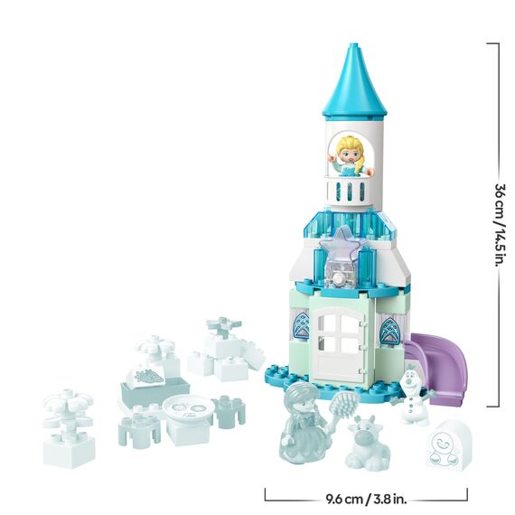 LEGO DUPLO │ Disney Annas und Elsas Party im Eispalast - Frozen Spielzeug mit ELSA Figur, Lichtstein & Zubehör - Kleinkinder Motorikspielzeug ab 2 Jahren - Minifiguren für Mädchen und Jungen - 10455