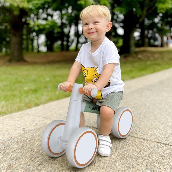 SEREED Kinder Laufrad ab 1 Jahr, Lauflernrad Spielzeug für 12-24 Monate Baby, Erstes Fahrrad ohne Pedal mit 4 Rädern für Jungen und Mädchen, Kleinkinder Erste Geburtstag Geschenk, Grün