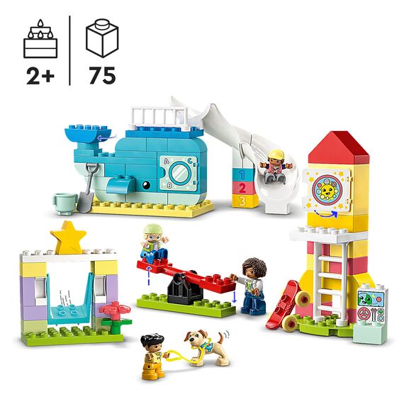 LEGO 10993 DUPLO 3-in-1 Baumhaus, Spielzeug für Kleinkinder & DUPLO Traumspielplatz Set, Konstruktionsspielzeug für Kinder ab 2 Jahren