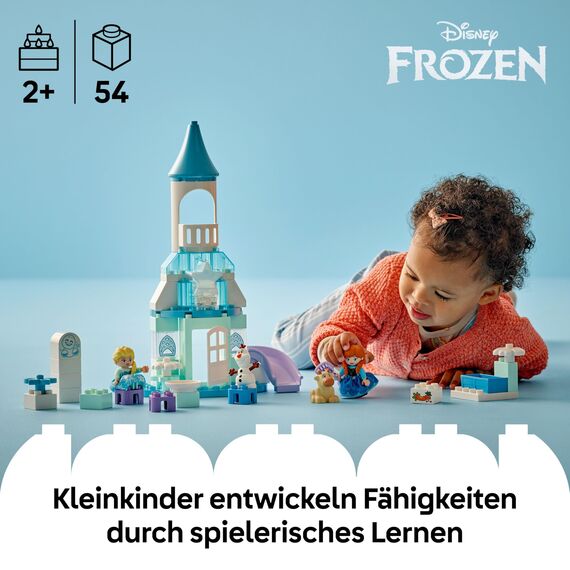 LEGO DUPLO │ Disney Annas und Elsas Party im Eispalast - Frozen Spielzeug mit ELSA Figur, Lichtstein & Zubehör - Kleinkinder Motorikspielzeug ab 2 Jahren - Minifiguren für Mädchen und Jungen - 10455