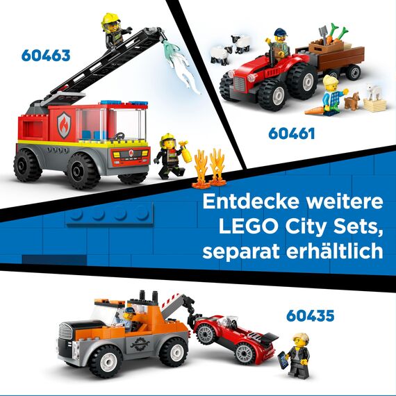 LEGO City Radlader - Spielzeugbagger für Kleinkinder, Mädchen und Jungen ab 4 Jahren - Fahrzeug Spielset - Montessori Geschenkideen für die Vorschule - Set mit 2 Bauarbeiter Minifiguren 60450