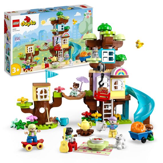 LEGO 10993 DUPLO 3-in-1 Baumhaus, Spielzeug für Kleinkinder & DUPLO Traumspielplatz Set, Konstruktionsspielzeug für Kinder ab 2 Jahren