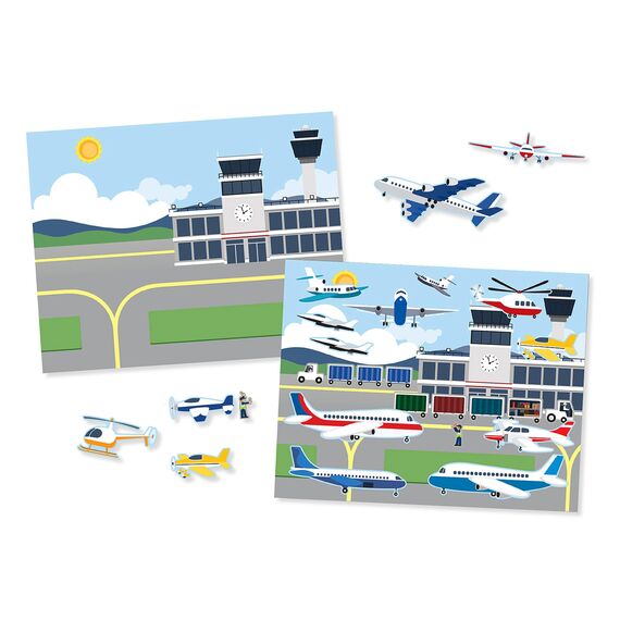 Melissa & Doug - Wiederverwendbare Stickerbücher Autos und Fahrzeuge, Reiseaktivitäten für Kleinkinder, Wiederverwendbare Sticker für unterwegs im Auto, Kinderbücher Alter 3-4 Jahre