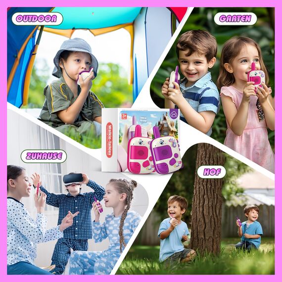Wootoyz Einhorn Geschenk für Mädchen, Walkie Talkie Kinder Oster Geschenke Mädchen 3 4 5 6 7 8 Jahre Spielzeug ab 3-8 Jahre Mädchen Einhorn Spiel Walki Talki 3-8 Jahre Geschenk Einschulung Mädchen