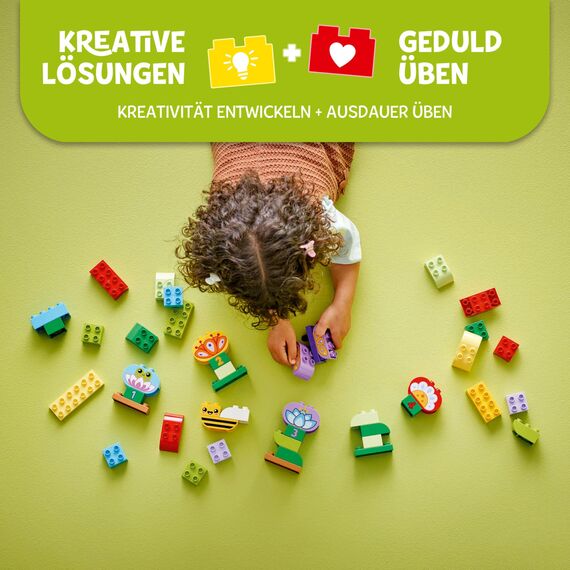 LEGO DUPLO Town Kreativer Blumengarten - Motorikspielzeug für Kinder ab 2 Jahren - Montessori Spielzeug - Lernspielzeug für Vorschulkinder - Garten Spiel für Kleinkinder - Geschenkidee 10444