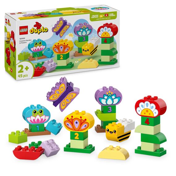 LEGO DUPLO Town Kreativer Blumengarten - Motorikspielzeug für Kinder ab 2 Jahren - Montessori Spielzeug - Lernspielzeug für Vorschulkinder - Garten Spiel für Kleinkinder - Geschenkidee 10444