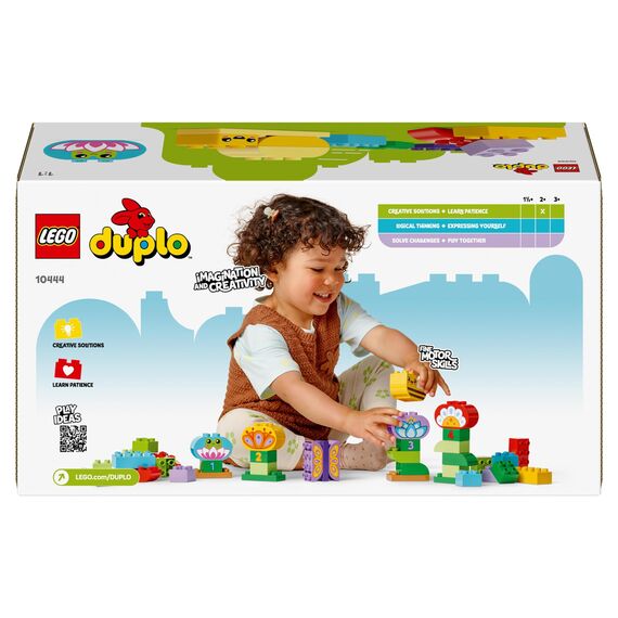 LEGO DUPLO Town Kreativer Blumengarten - Motorikspielzeug für Kinder ab 2 Jahren - Montessori Spielzeug - Lernspielzeug für Vorschulkinder - Garten Spiel für Kleinkinder - Geschenkidee 10444