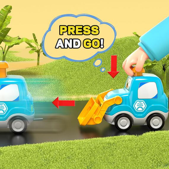 Spielzeugautos zum Zurückziehen für Kleinkinder, Autospielzeug für 1 jährige Jungen, 6 teiliges Autospielzeug, mit Spielmatten Aufbewahrung Spielzeugautos, Geschenke für 1 2 3 jährige Jungen Mädchen