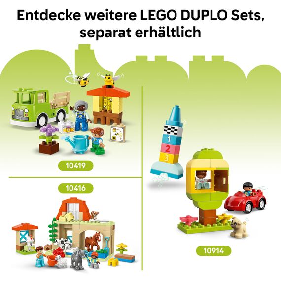 LEGO DUPLO Town Kreativer Blumengarten - Motorikspielzeug für Kinder ab 2 Jahren - Montessori Spielzeug - Lernspielzeug für Vorschulkinder - Garten Spiel für Kleinkinder - Geschenkidee 10444