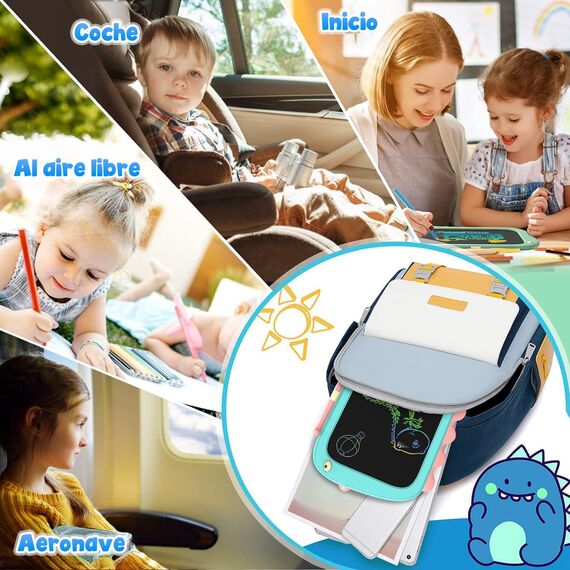 ORSEN LCD Schreibtafel Spielzeug ab 3 4 5 6 7 8 Jahre alt Junge Mädchen, 8,5 Zoll Bildschirm Zeichenbrett Maltafel, Dinosaurier Schreibtablett Weihnachten Kleine Geschenke für Kinder (Blau)