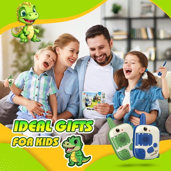 Walkie Talkie Kinder, Dinosaurier Spielzeug ab 3 4 5 6 7 8 Jahren Junge Geschenkideen Walky Talky Geschenk Junge 3-8 Jahre Outdoor Spiele für Jungen Funkgerät Kinderspielzeug Ostergeschenke Kinder