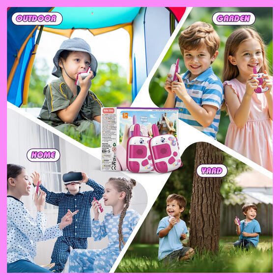 Wootoyz Spielzeug ab 3 4 5 6 7 8 Jahre Mädchen, Einhorn Geschenk für Mädchen Walkie Talkie Kinder Kinderspielzeug Walky Talky Geschenke Mädchen 3-8 Jahre Spielsachen ab 3-8 Jahre Mädchen Geschenkideen