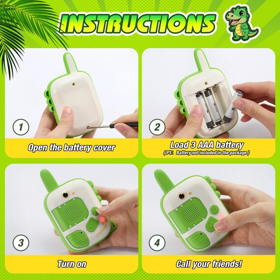 Walkie Talkie Kinder ab 3 4 5 6 7 8 Jahre, Funkgerät Kinder Dinosaurier Spielzeug ab 3-8 Jahren Junge Woki Toki Geschenk Junge Kind 3-8 Jahre Walky Talky Kinderspielzeug Kids Toys