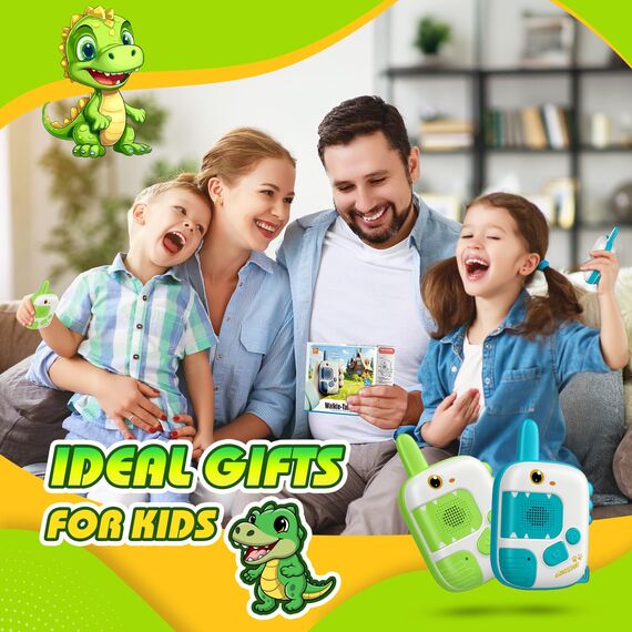 Walkie Talkie Kinder ab 3 4 5 6 7 8 Jahre, Funkgerät Kinder Dinosaurier Spielzeug ab 3-8 Jahren Junge Woki Toki Geschenk Junge Kind 3-8 Jahre Walky Talky Kinderspielzeug Kids Toys