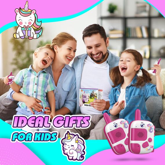 Wootoyz Spielzeug ab 3 4 5 6 7 8 Jahre Mädchen, Einhorn Geschenk für Mädchen Walkie Talkie Kinder Kinderspielzeug Walky Talky Geschenke Mädchen 3-8 Jahre Spielsachen ab 3-8 Jahre Mädchen Geschenkideen