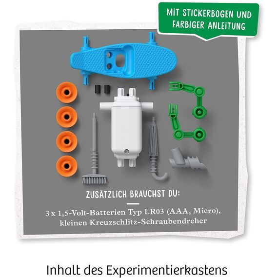 Kosmos 602598 ReBotz - Duke der Skating-Bot, Mini-Roboter zum Bauen, Spielen und Sammeln für eine Robo-Gang, Roboter-Spielzeug, Experimentier-Set für Kinder ab 8-12 Jahre