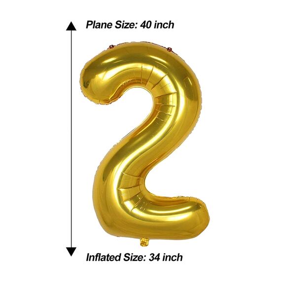 AULE Luftballon Zahl 29 Gold: XXL 101 cm Zahlen Folienballon Geburtstag Gold 92 Jahre 40 Zoll Helium Ballon Zahlenballon für Babyparty Jubiläum Deko