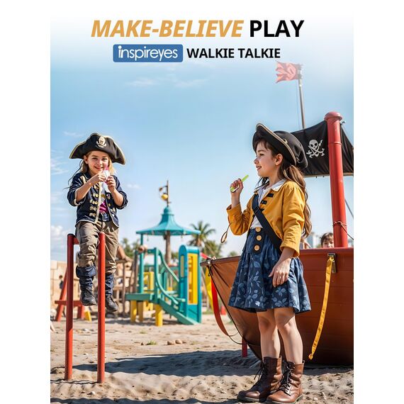 Inspireyes Walkie Talkie Kinder Aufladbar, Ostergeschenke Kinder, 48 Stunden Arbeitszeit, 8 Kanäle 2-Wege-Radio, Geschenke für Jungen Mädchen, Outdoor Wandern Camping, 3-12 Jahre altes Spielzeug