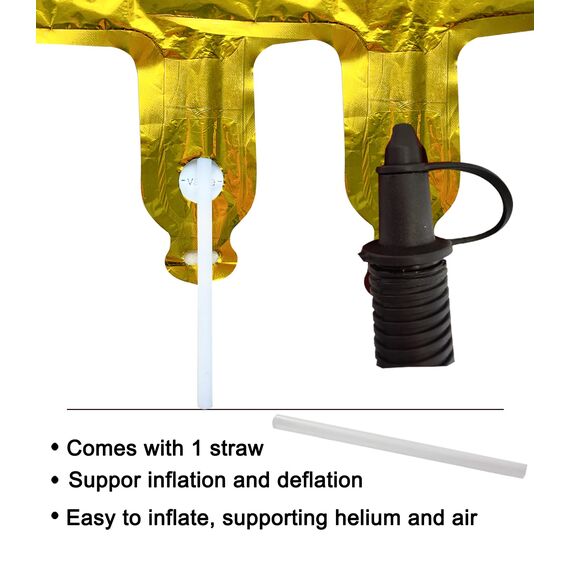 AULE Luftballon Zahl 3 Gold: XXL 101 cm Zahlen Folienballon Geburtstag Gold 3 Jahre 40 Zoll Helium Ballon Zahlenballon für Babyparty Jubiläum Deko