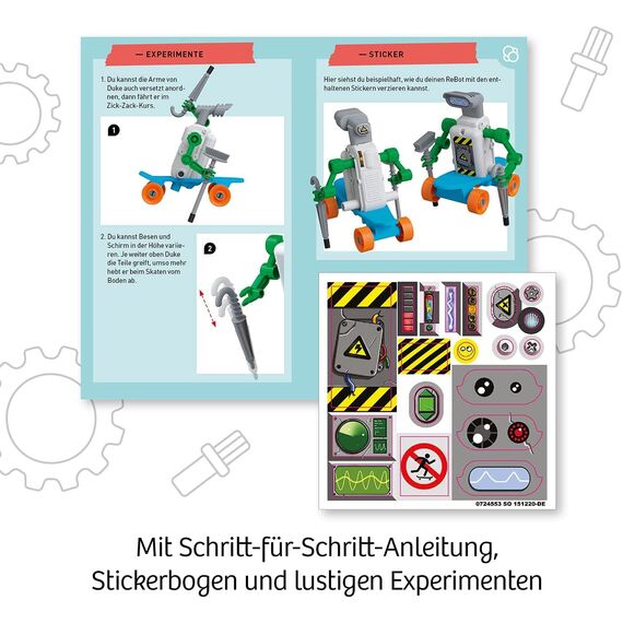 Kosmos 602598 ReBotz - Duke der Skating-Bot, Mini-Roboter zum Bauen, Spielen und Sammeln für eine Robo-Gang, Roboter-Spielzeug, Experimentier-Set für Kinder ab 8-12 Jahre