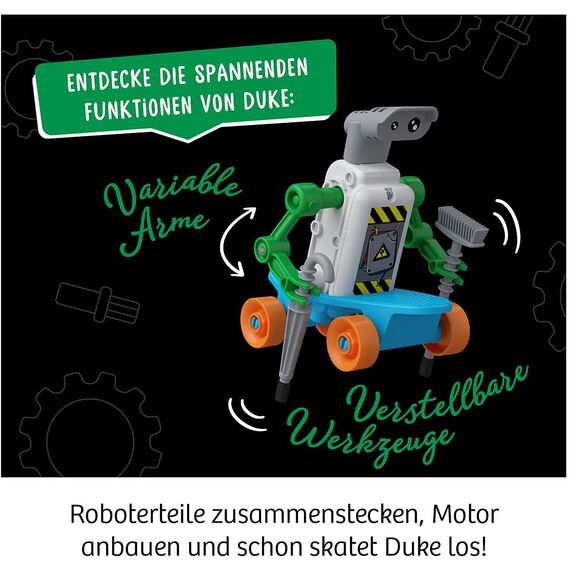 Kosmos 602598 ReBotz - Duke der Skating-Bot, Mini-Roboter zum Bauen, Spielen und Sammeln für eine Robo-Gang, Roboter-Spielzeug, Experimentier-Set für Kinder ab 8-12 Jahre