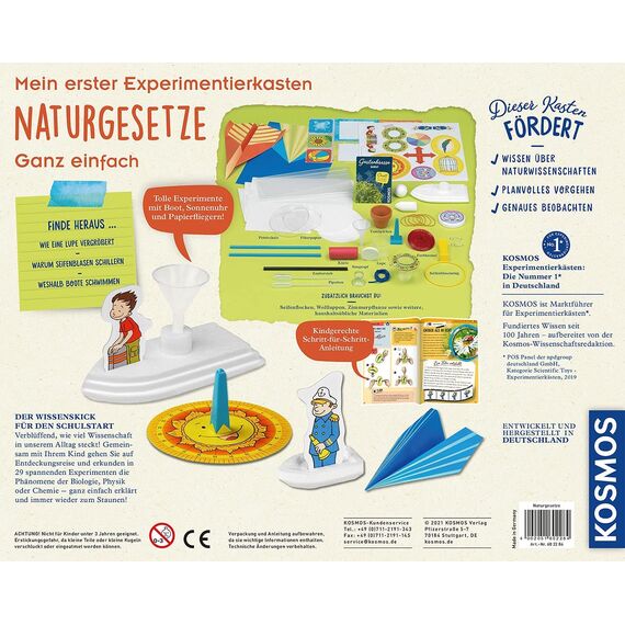 KOSMOS 602284 Mein erster Experimentierkasten Naturgesetze - ganz einfach, Spielerische Experimente für kleine Forscher, Experimentierkasten für Kinder ab 5 Jahre