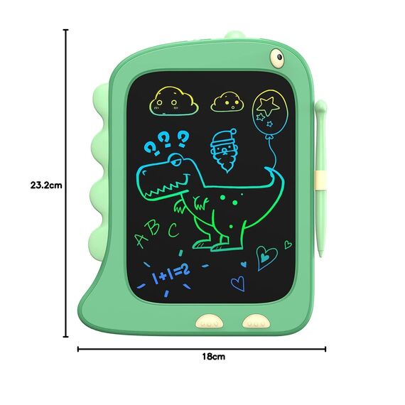 ORSEN LCD Schreibtafel Spielzeug ab 3 4 5 6 7 8 Jahre alt Junge Mädchen, 8,5-Zoll Bildschirm Zeichenbrett Maltafel, Dinosaurier Schreibtablett Weihnachten Kleine Geschenke für Kinder (Grün)