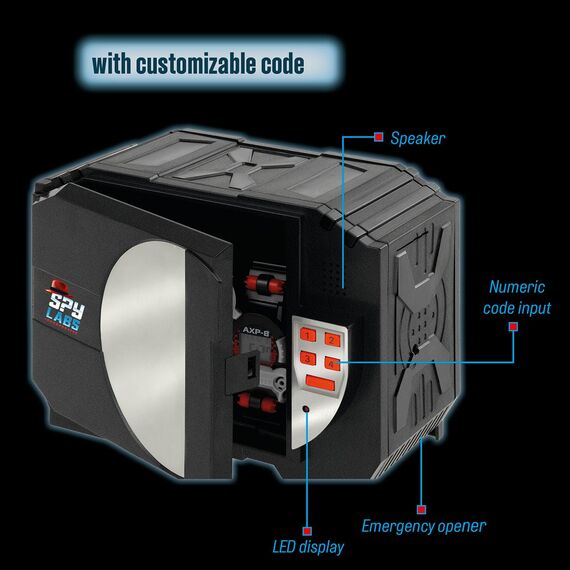 Kosmos 617271 Spy Labs Incorporated Digital Safe, Protect Your Secrets with a Code and Voice Alarm, Detective Toys for Children, Multilingual Instructions in DE, EN, F, IT, ES, NL, Mittel
