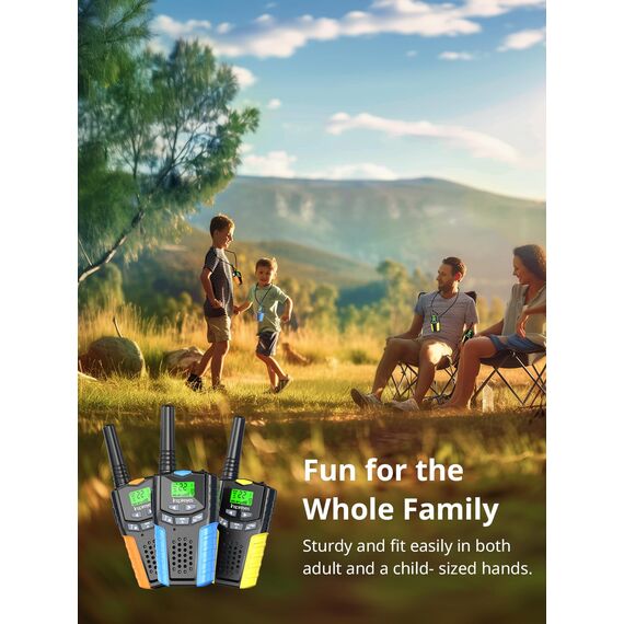 Inspireyes Walkie Talkie Kinder Aufladbar, 48 Stunden Arbeitszeit, 8 Kanäle 2-Wege-Radio, Geschenke für Jungen Mädchen, Outdoor Wandern Camping, 3-12 Jahre altes Spielzeug