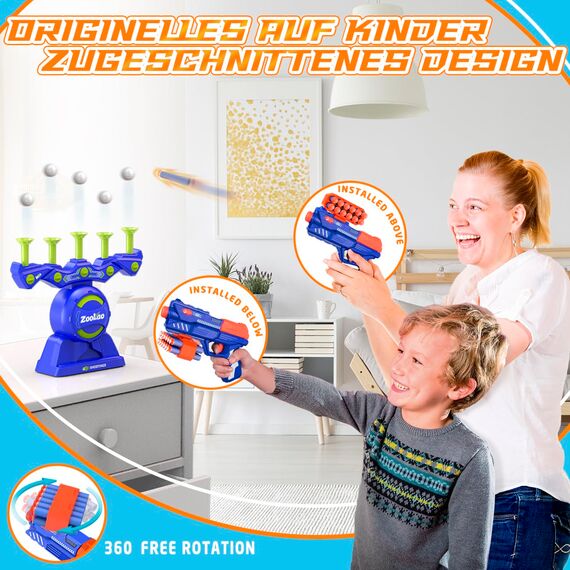 Zookao Hover Spielzeug Pistole für Nerf Gun Zielscheibe, Ab 6 7 8 9 10 11 12 Jahre Junge Weihnachten Geburtstags Geschenke - Indoor & Outdoor Spiele für Kinder