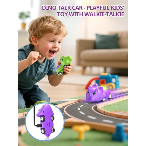 Inspireyes Walkie Talkie Kinder Aufladbar, ostergeschenke Dino Spielzeug für Kinder ab 3 Jahren, drinnen & draußen, Geschenk für Kinder zu Geburtstag, Weihnachten, 2er-Set