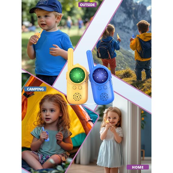 Inspireyes Walkie-Talkies für Kinder, Ostergeschenke Kinder, Spielzeug für Kleinkinder, 2er-Pack Geburtstagsgeschenke für Jungen von 3 bis 8 Jahren, Indoor- und Outdoor-Spiele