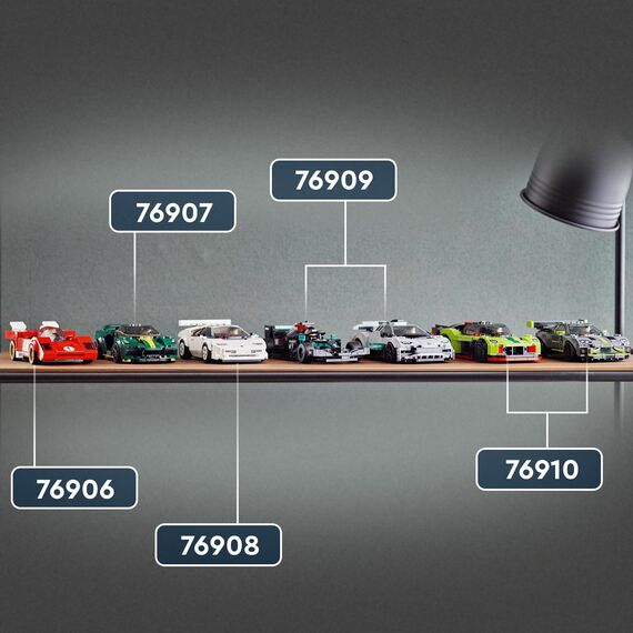 LEGO Speed Champions Lamborghini Countach Bausatz für Modellauto, Auto-Spielzeug mit Cockpit für 2 Figuren, Rennauto als Geschenk für Kinder, Jungen und Mädchen ab 8 Jahre, 2022 Kollektion 76908