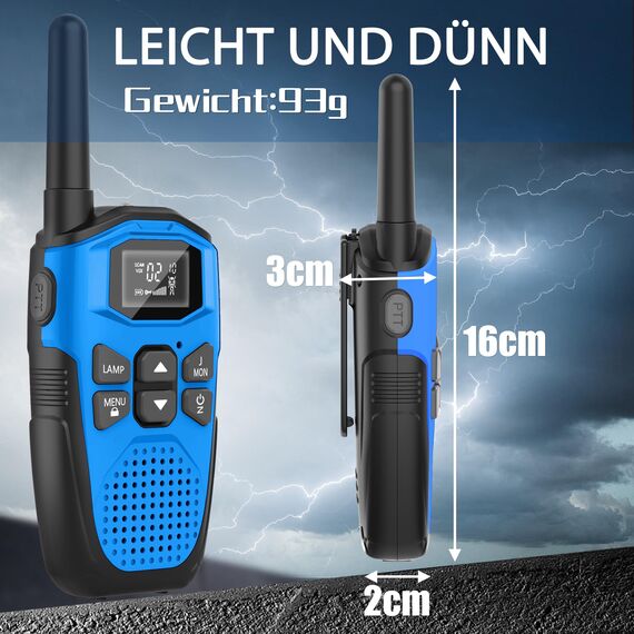 Walkie Talkie 3er Set,NXGKET Walkie Talkie Aufladbar für Erwachsene Kinder Funkgeräte,Große Reichweite 5km Walki Talki mit Li-ion Akku,Walkie Talkies VOX Taschenlampe für Freien, Camping, Wandern