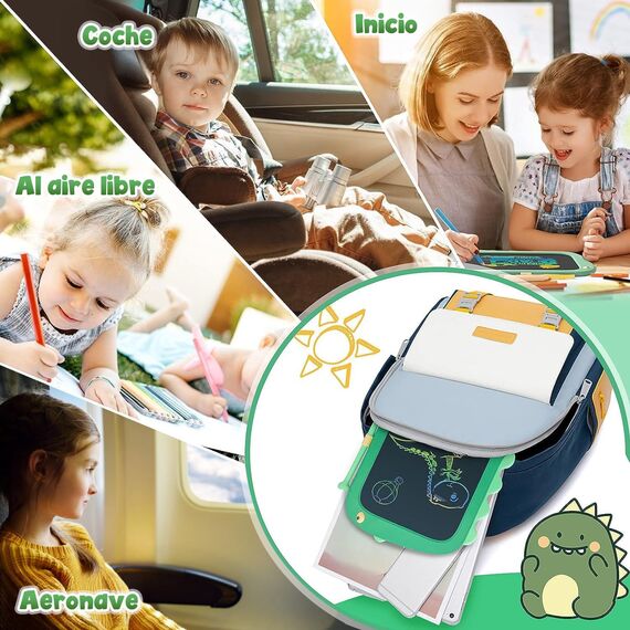 ORSEN LCD Schreibtafel Spielzeug ab 3 4 5 6 7 8 Jahre alt Junge Mädchen, 8,5-Zoll Bildschirm Zeichenbrett Maltafel, Dinosaurier Schreibtablett Weihnachten Kleine Geschenke für Kinder (Grün)