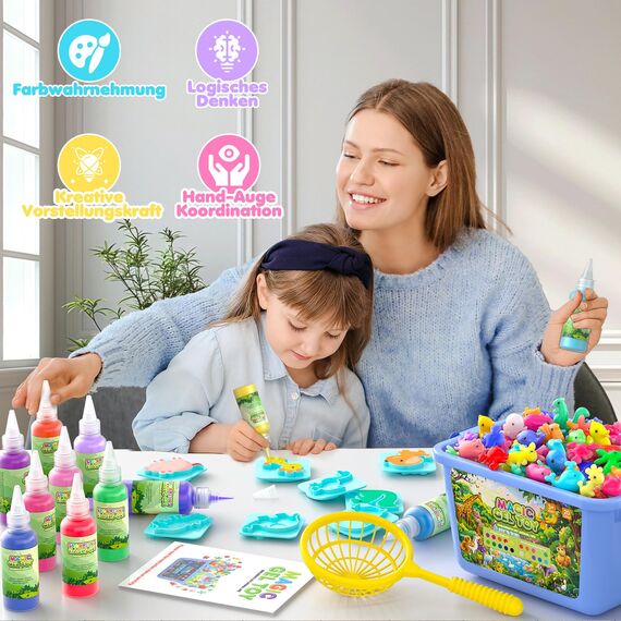 Hot Bee 20 Farben Magic Water Elf, 3D Aqua Gelz Set, Thema Bauernhof Gel Creature Kinder Spielzeug, Aqua Gelz Nachfüllset, Squishy Selber Machen Set, Spielzeug Geschenke für Mädchen 5 6 7 8 Jahre