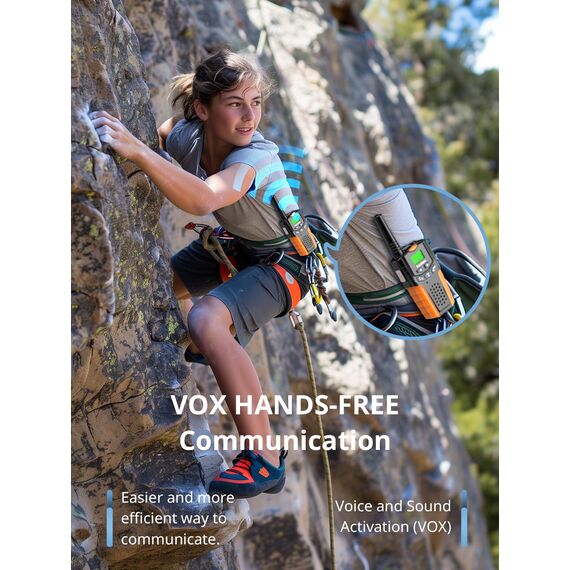 Inspireyes Walkie Talkie Kinder Aufladbar, Ostergeschenke Kinder, 48 Stunden Arbeitszeit, 8 Kanäle 2-Wege-Radio, Geschenke für Jungen Mädchen, Outdoor Wandern Camping, 3-12 Jahre altes Spielzeug