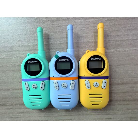 Inspireyes Walkie Talkie Kinder Aufladbar, Ostergeschenke Kinder, 48 Stunden Arbeitszeit, 8 Kanäle 2-Wege-Radio, Geschenke für Jungen Mädchen, Outdoor Wandern Camping, 3-12 Jahre altes Spielzeug