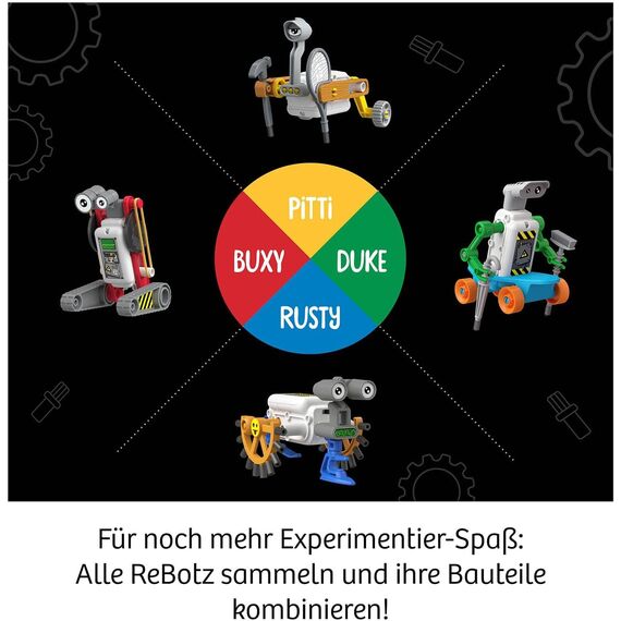 Kosmos 617066 ReBotz - Duke The Skating Bot, Mini-Roboter zum Bauen, Spielen und Sammeln für eine Robo-Gang, Roboter-Spielzeug, Experimentier-Set für Kinder ab 8-12 Jahre