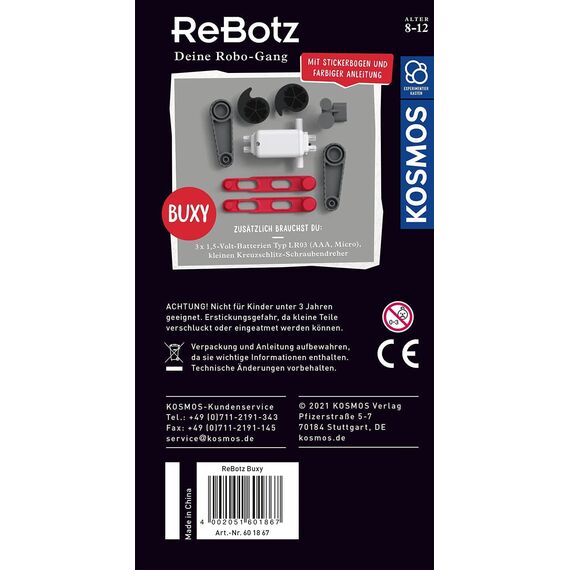 Kosmos 601867 ReBotz - Buxy der Jumping-Bot, Mini-Roboter zum Bauen, Spielen und Sammeln für eine Robo-Gang, Roboter-Spielzeug, Experimentier-Set für Kinder ab 8-12 Jahre