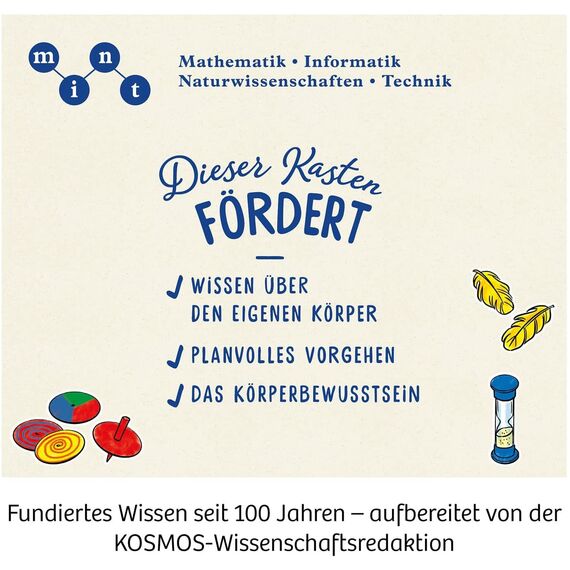 KOSMOS 602307 Mein erster Experimentierkasten – Körper & Sinne, Spielerische Experimente für alle Sinne, Fördert Sinneserfahrung & Experimentierdrang, Experimentierkasten für Kinder ab 5-8 Jahren