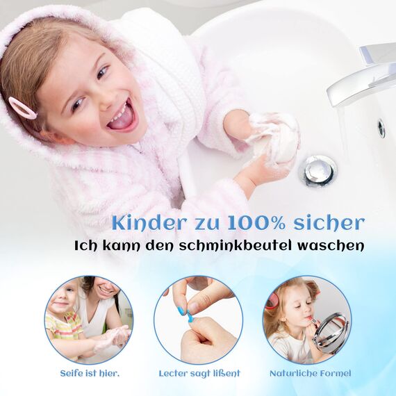 Kinderschminke Set Mädchen Spielzeug Geschenke - Frozen Waschbar Schminkkoffer Kinder, Schminke Kinder Make Up Set Spiele, Toys for Firls Weihnachts Geburtstags Geschenke für Mädchen 4-12 Jahre