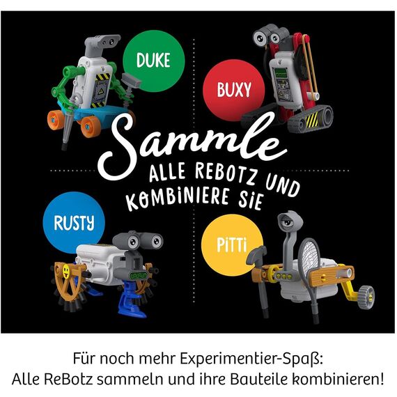 Kosmos 602581 ReBotz - Pitti der Walking-Bot, Mini-Roboter zum Bauen, Spielen und Sammeln für eine Robo-Gang, Roboter-Spielzeug, Experimentier-Set für Kinder ab 8-12 Jahre
