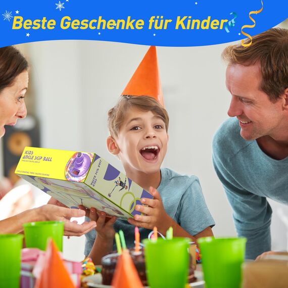 Hot Bee Kinder Blinkender Springring Fußkreisel mit Zähler, Timer, Kalorienzähler Spielzeug Geschenke für Junge Mädchen 6-12 Aufladbare Faltbar Swing Wheel mit Lichtrad Weihnachten Geburtstag Hellblau
