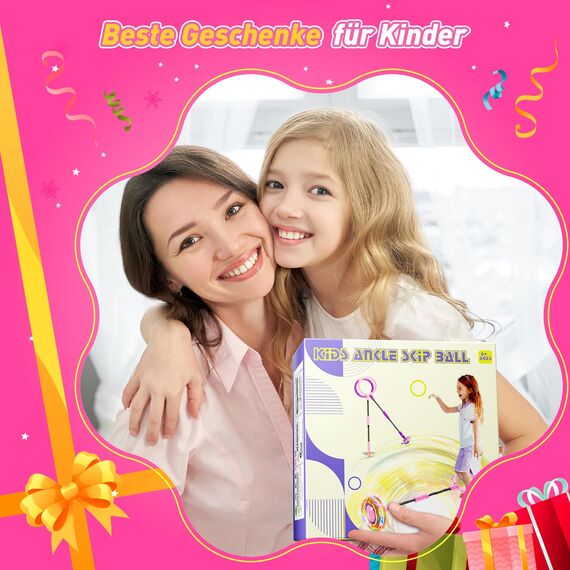Hot Bee Kinder Blinkender Springring Fußkreisel mit Zähler, Timer, Kalorienzähler, Spielzeug Geschenke für Mädchen 6 7 8 9 10 11 Jahre, Aufladbare Swing Wheel, Weihnachten, Geburtstag Rosa