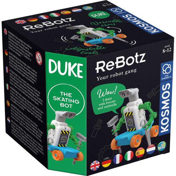 Kosmos 617066 ReBotz - Duke The Skating Bot, Mini-Roboter zum Bauen, Spielen und Sammeln für eine Robo-Gang, Roboter-Spielzeug, Experimentier-Set für Kinder ab 8-12 Jahre
