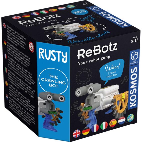Kosmos 617059 ReBotz - Rusty The Crawling Bot, Mini-Roboter zum Bauen, Spielen und Sammeln für eine Robo-Gang, Roboter-Spielzeug, Experimentier-Set für Kinder ab 8-12 Jahre, Multisprache