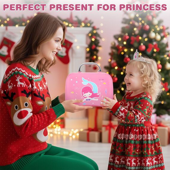 Dreamon Kinderschminke mädchen, Waschbar Make up Spielzeug für Mädchen Kinder Nagellacke mit Koffer Geschenke Spielzeug 3 4 5 6 7 8 Jahre Mädchen