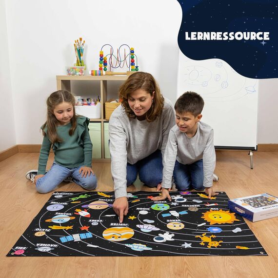 BONNYCO Sonnensystem Kinder 61 Filz Figuren. Planeten Kinder Spielzeug, Geschenke für Jungs Mädchen 3 4 5 6 7 8 Jahre. Sonnensystem Modell, Pädagogisches Montessori Spielzeug Weltraum, Weihnachten