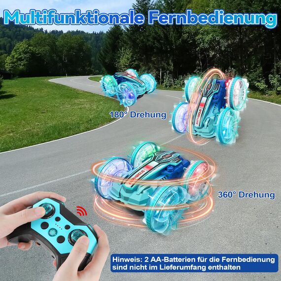 GLEEHAPY Amphibienfahrzeug Ferngesteuertes Auto ab 4 5 6 7 8 9 Jahre, Geschenk Junge RC Auto Ferngesteuert Outdoor Spielzeug Kinder für Jungen Mädchen ab 3-12 Jahre Weihnachten Geburtstags Geschenke